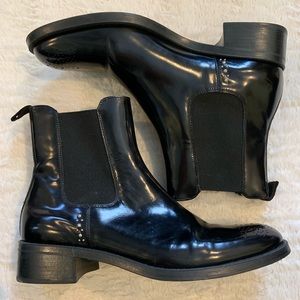 Boemos Black Leather Booties